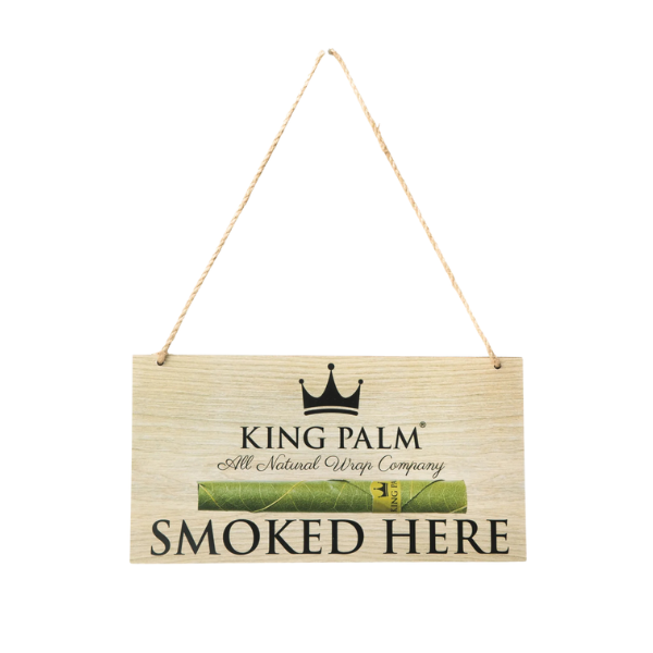 King Palm Sign / Smoked Here Wooden